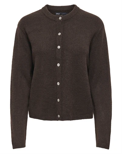 Only - ONLSimoni O-Neck Cardigan - Coffee Bean